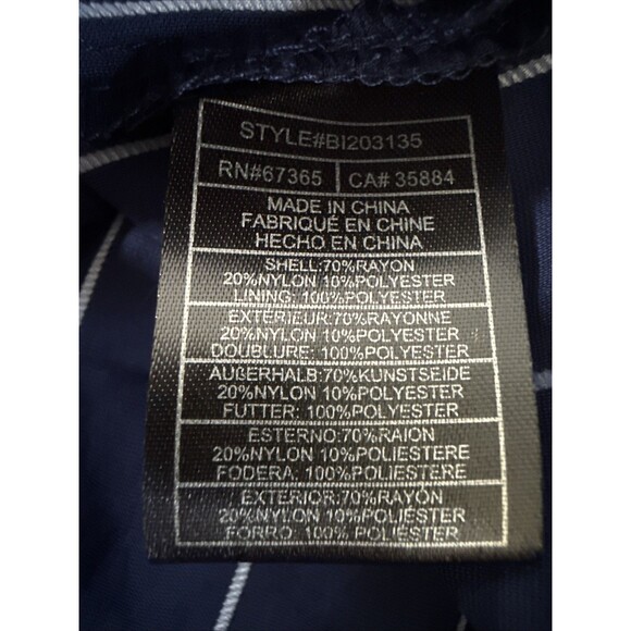 BB Dakota‎ Jumpsuit Womens 6 Navy Stipped Scout Ellipsis V Neck Pinstripe - Picture 12 of 13